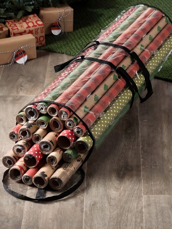 Zober Other - Zober Gift Wrapping Paper Storage Bag Fits 40" Rolls, Black
